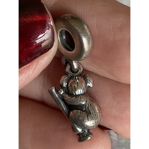 Pandora ALE 925 Sterling Silver Koala Bear Dangle Charm - Picture 4 of 5